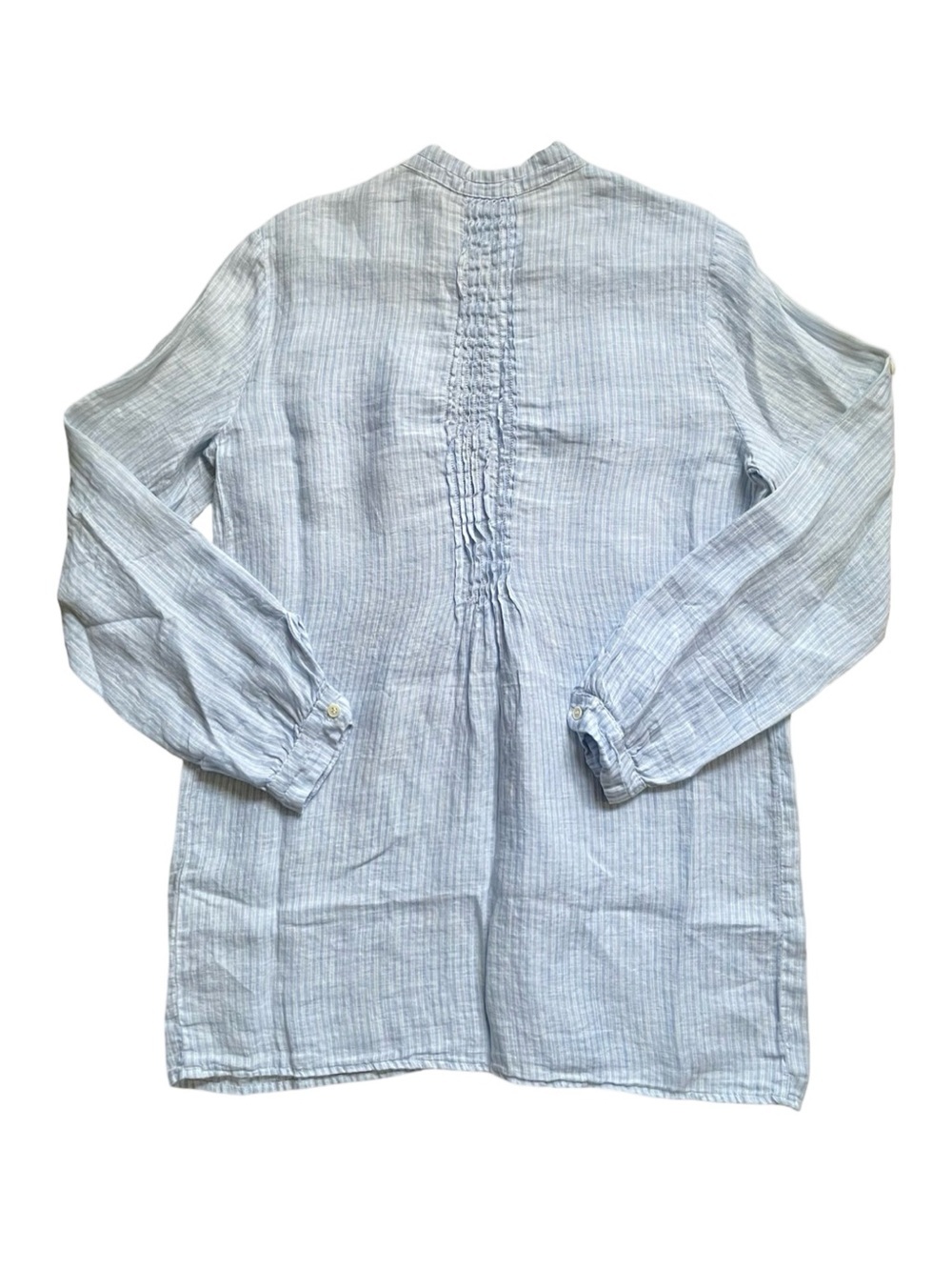 CP Shades 100% Linen Striped Long Sleeve Tunic Shirt Small - Picture 6 of 6
